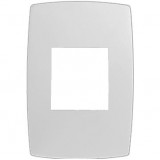 Placa para 2 Módulos Juntos Horizontal Sem Suporte4x2 - HOME BRANCA